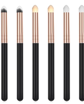 6Pcs Eye Makeup Brush Set, Eyeliner Smudge Brush Pointed Pencil Stick Set, Professional Eyeshadow Applicators, Concealer Eyeshadow Brush, Round Blending Eyeshadow Makeup Brushes, Reusable
